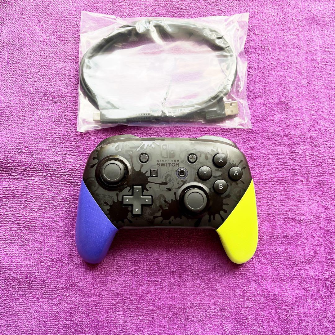 プロコンNintendo Switch純正 スプラ3 S0t-3【未使用に近い】
