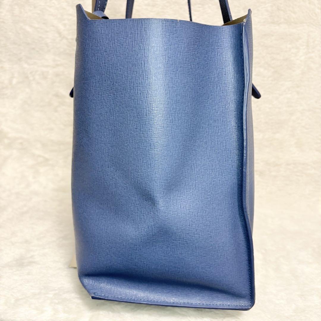 FURLA フルラ ミニトートバック ブルー レザー Sally サリー