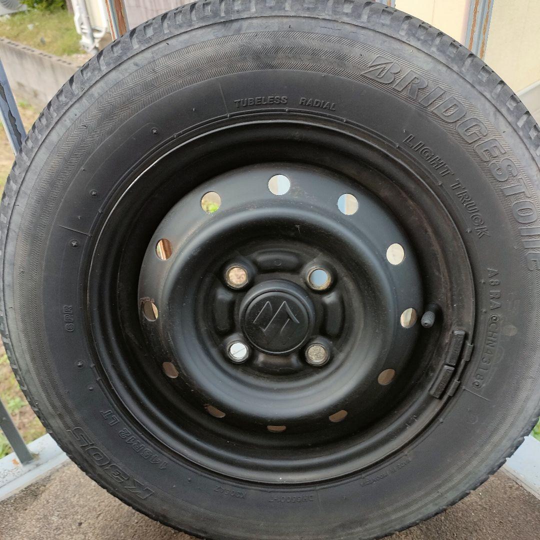 ②軽バン軽トラ　タイヤホイール4本セット　145/R12 LT 6PR エブリィ