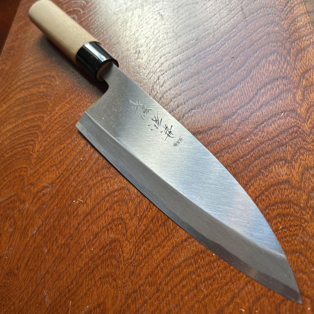 出刃包丁　 正鋼特製 全長33,5cm 刃18,5cm厚約8mm ★送料無料