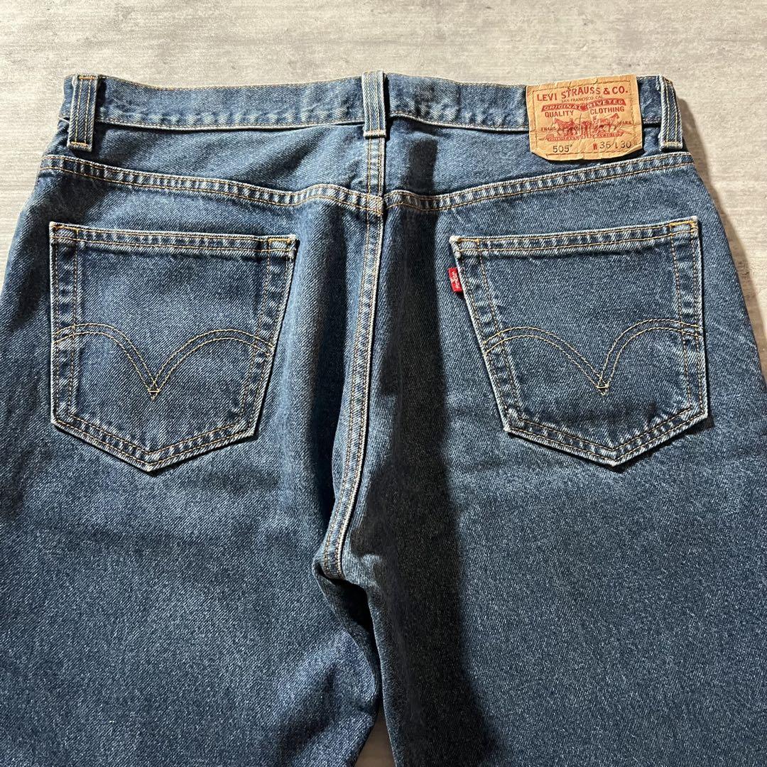 【メキシコ製、太デニム】Levi's505 ジーンズストリートバギーパンツ36