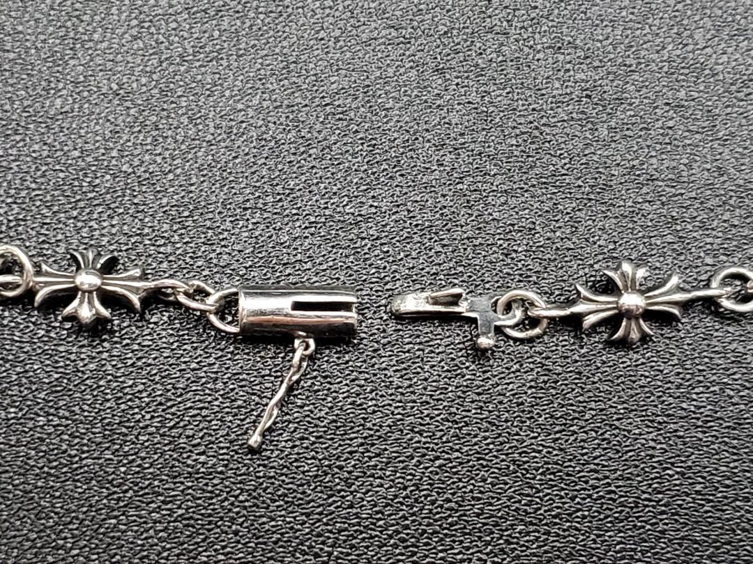 シルバー925 タイニークロスチェーンブレスレット 新品
