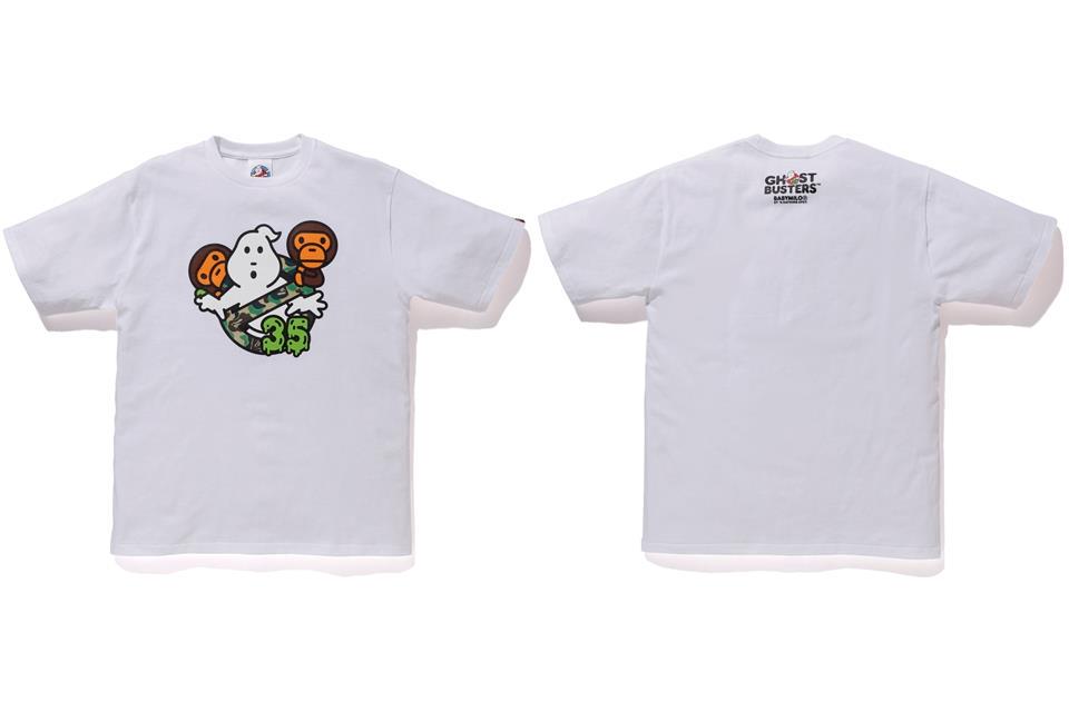 送料無料！GHOSTBUSTERS X BABY MILO TEE / WH Ghostbusters X Baby Milo A Bathing Ape BAPE Double Sided