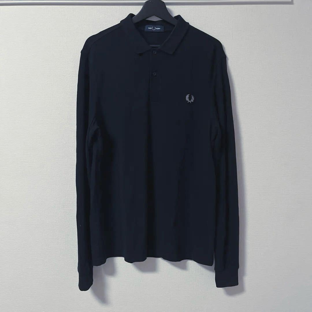 FRED PERRY ブラック 長袖 ポロシャツ L