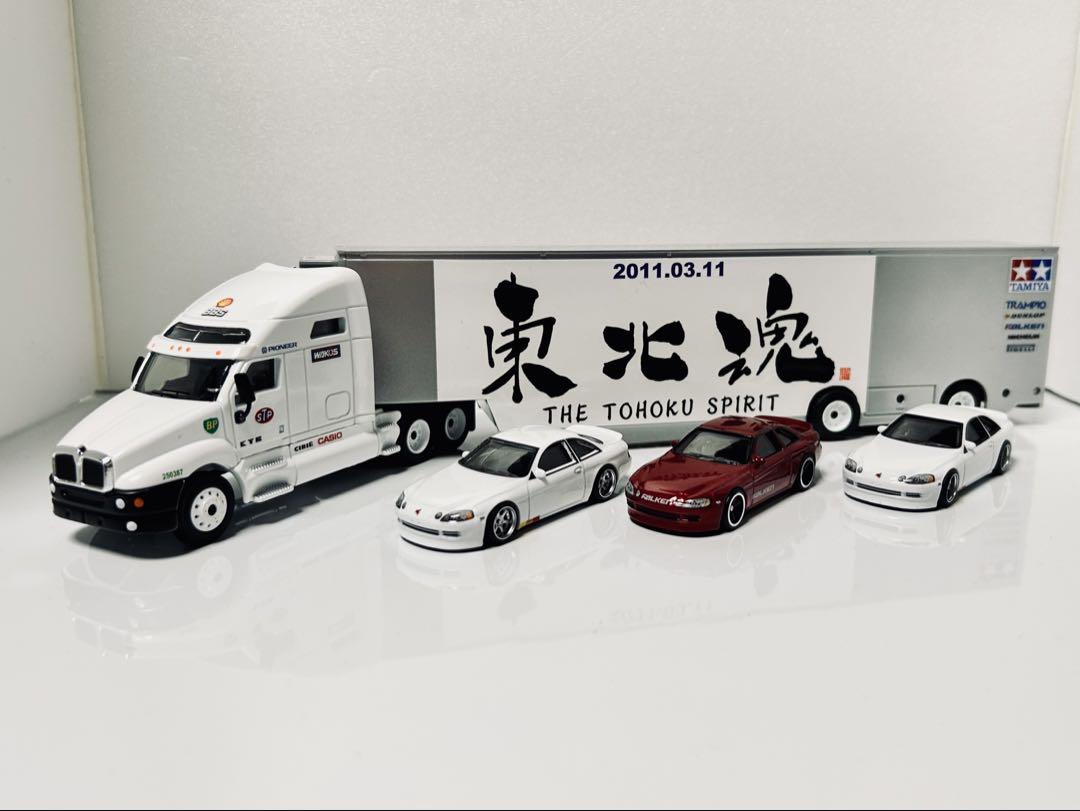 1/64 グリーンライト 東北魂 トレーラー&トランスポーター カスタム