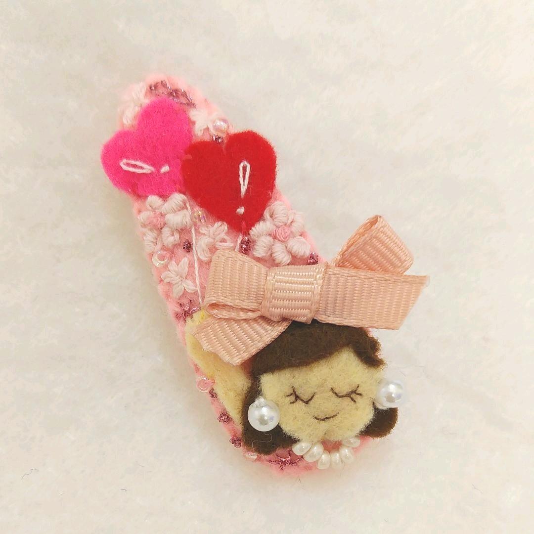 ビックリボン♡girlパッチンピン♡ピンク 画像2