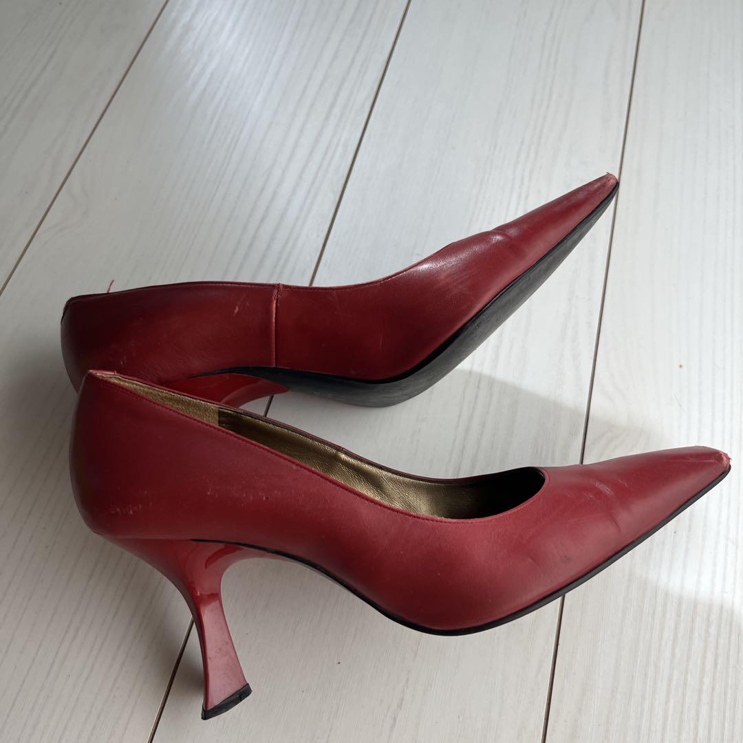 DIANA レッド ポインテッドトゥ ハイヒール 23.5cm - メルカリ