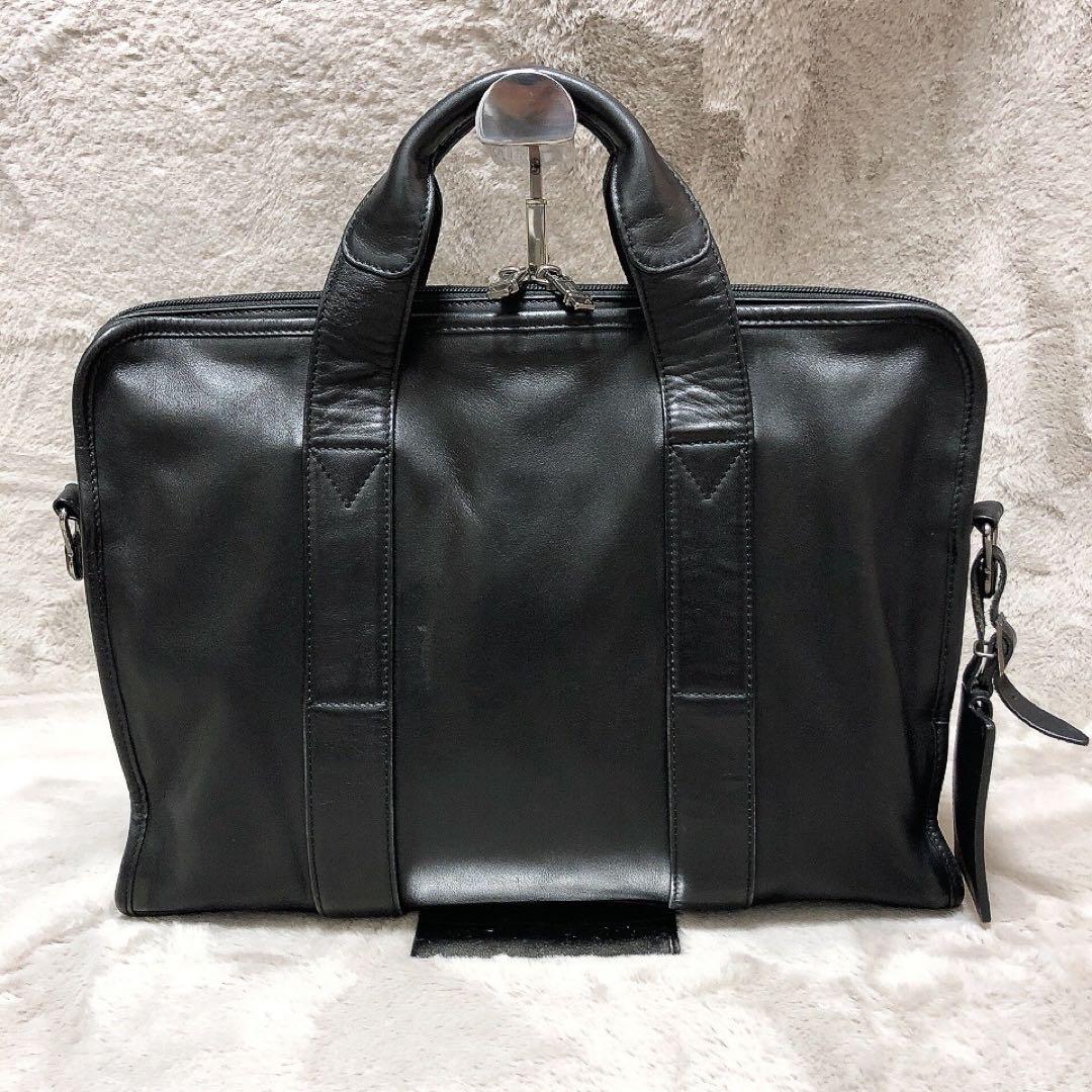 TUMI トゥミ　ビジネスバッグ　オールレザー　ロゴプレート　A4収納可能