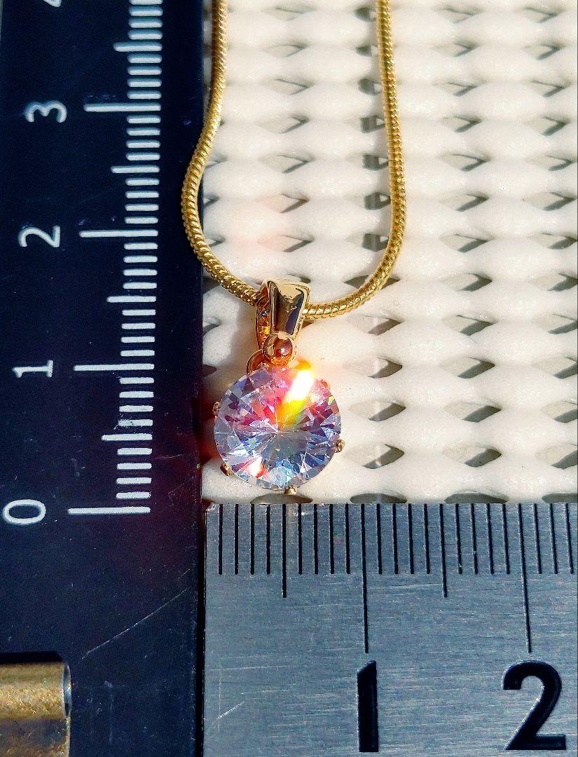 2ct モアサナイト 人工ダイヤモンド ネックレス 24K金 ア497