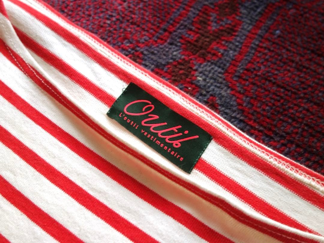 OUTIL バスクシャツ ボーダー レッド 3 ウティ ボートネック OUTIL バスクシャツ ボーダー レッド 3 ウティ ボートネック