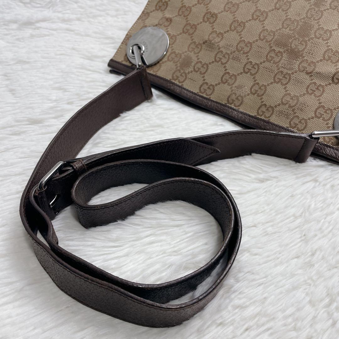 良品✨GUCCI ショルダーバッグ GG柄 エクリプス キャンバス レザー