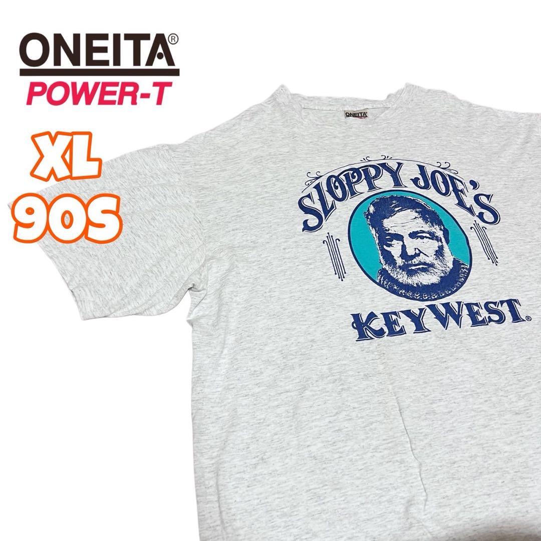 希少XL★ONEITA オニータ 90s ヘミングウェイ Tシャツ シングル