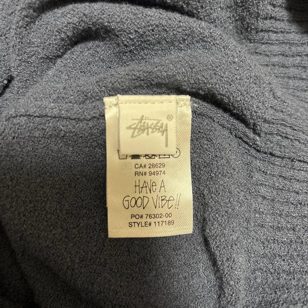 Stussy ネイビー ジップアップカーディガン 美品