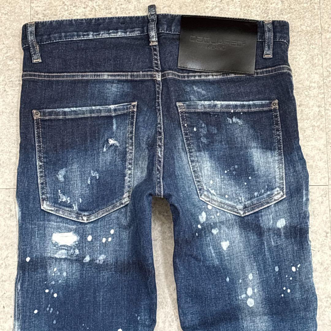 極美品✨️DSQUARED2ホワイトペイント スケーター 46 スキニー