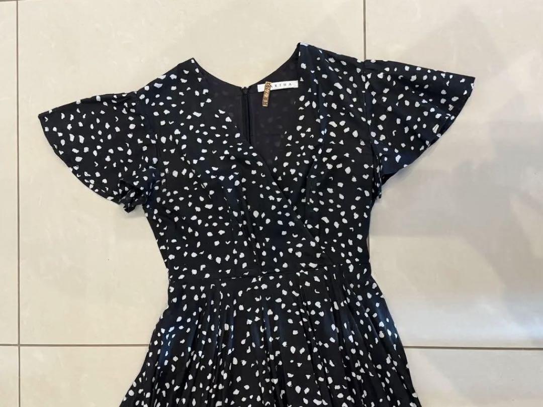 MARIHA マドモアゼルのドレス　黒と白のドット柄ワンピース