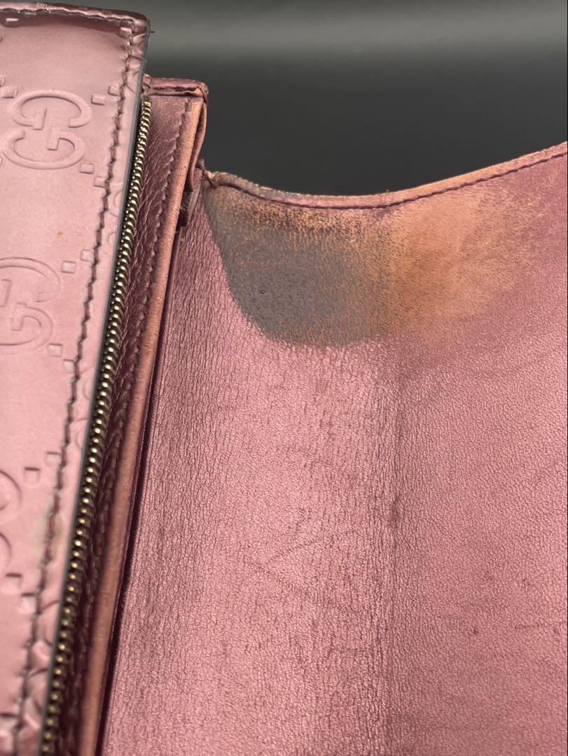 【中古品】 GUCCI ラブリーGG シャイニー グッチ シマ エナメル　長財布