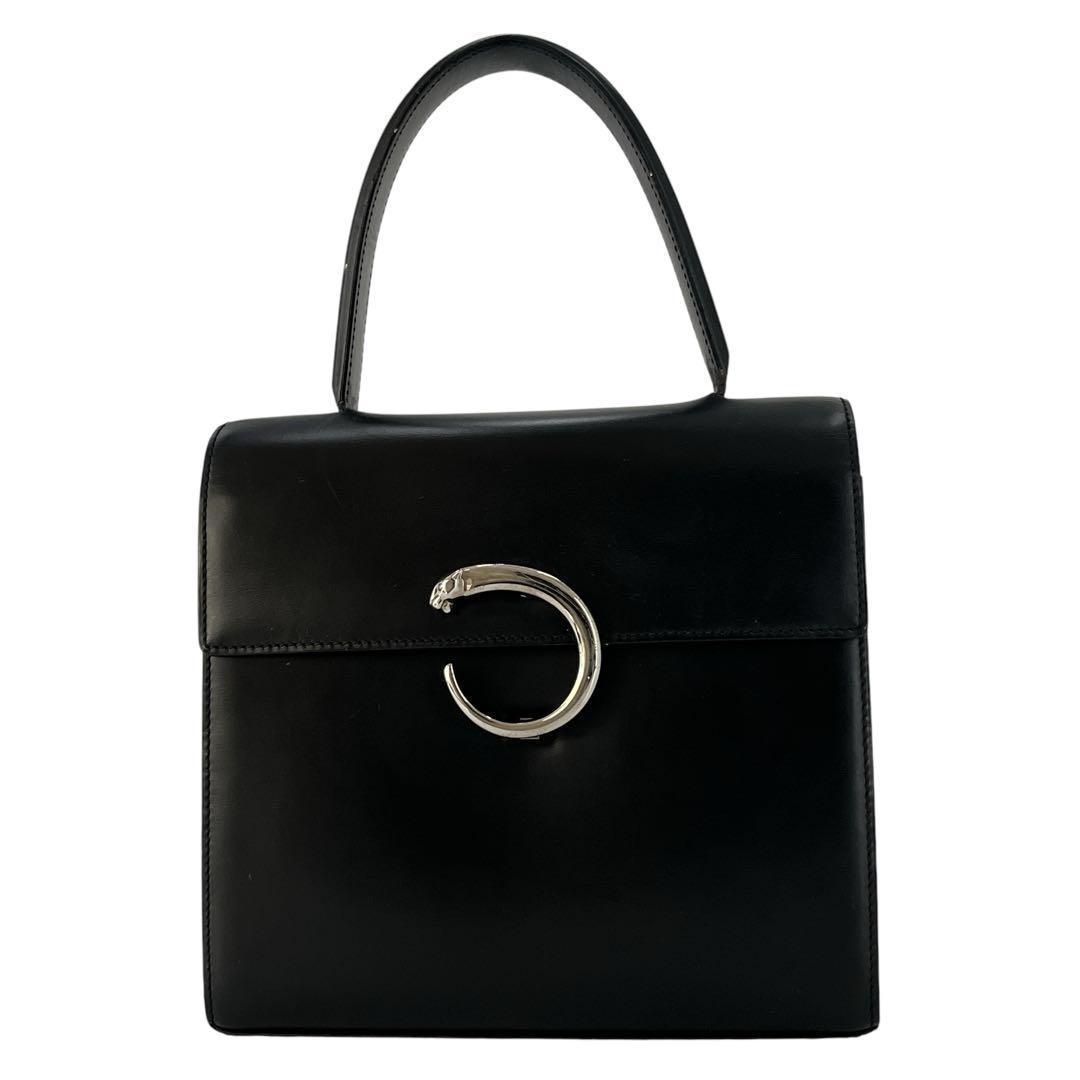 カルティエパンテールハンドバッグフォーマルバッグトップハンドルレザー