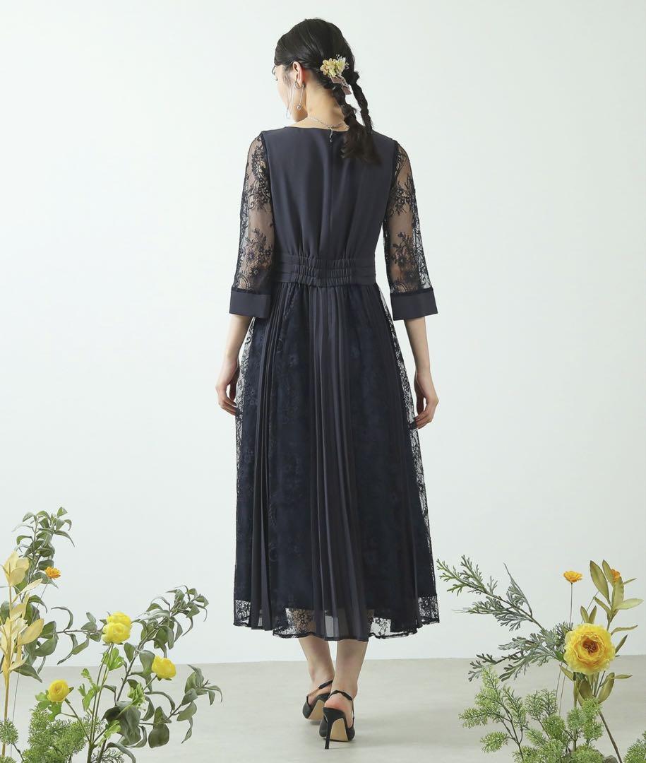 セール(SALE)開催中！ファッション通販 ☆新品☆ 二次会 結婚式 7分袖ドレス プリーツ×レース ドリードール スーツ・フォーマル・ドレス