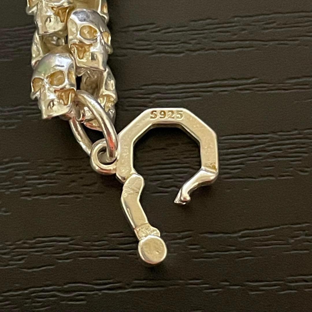 ブレスレット　silver925刻印　ビンテージ　ドクロデザイン　メンズアクセ