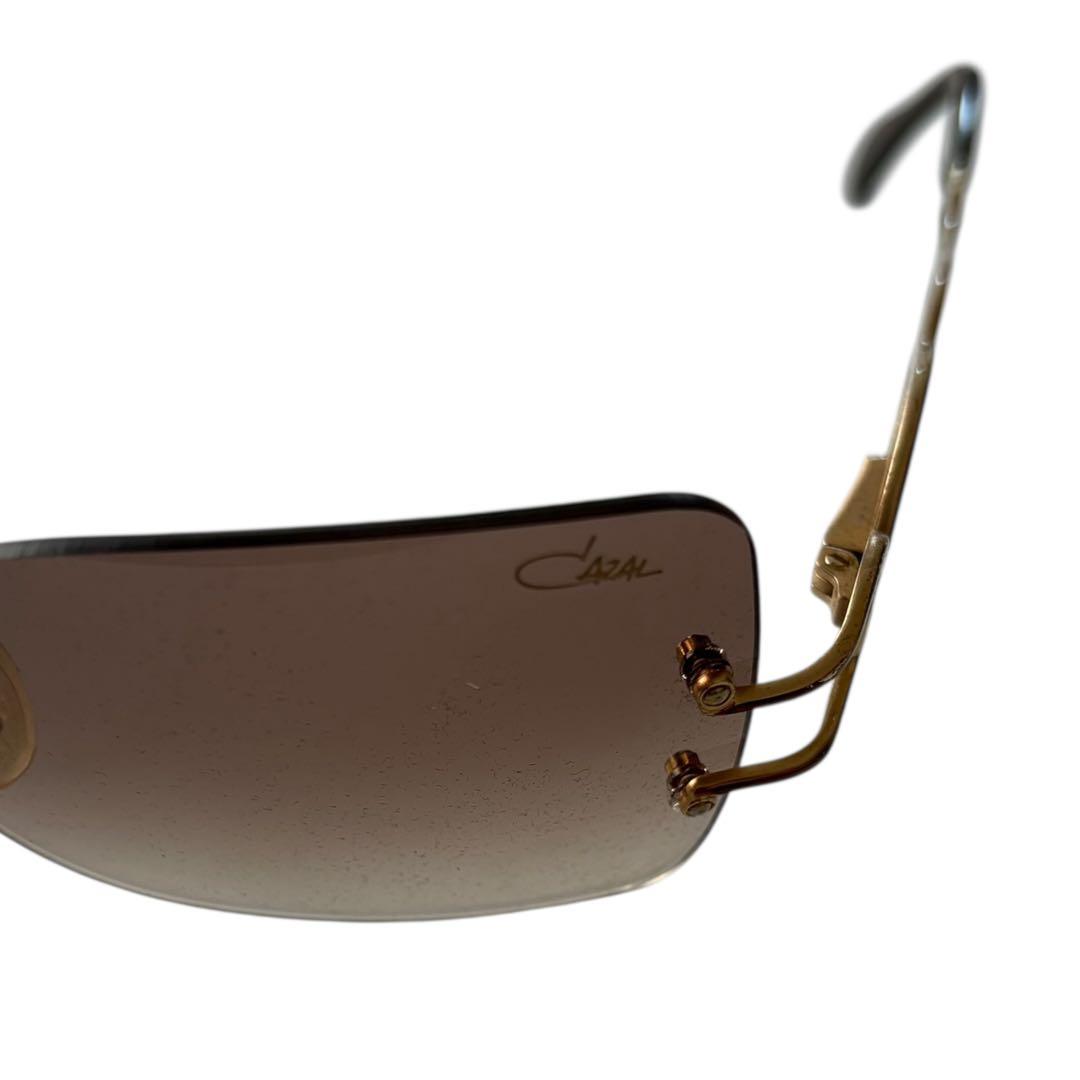 美品 CAZAL カザール サングラス ゴールド フレーム ロゴ グラデーション