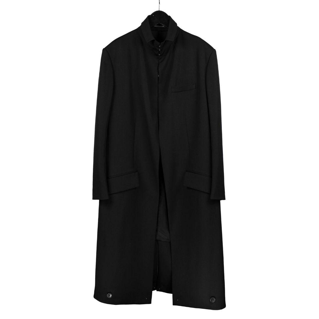 Yohji Yamamoto 22AW LOOK2 K-ウールコート シワギャバ 画像3
