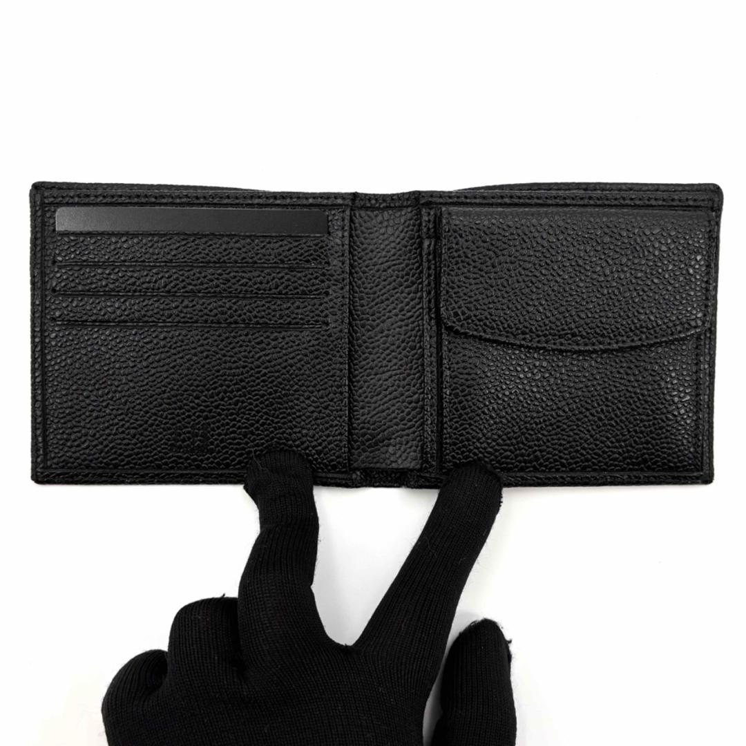新品未使用 dunhill ダンヒル 二つ折り財布 ブラック レザー