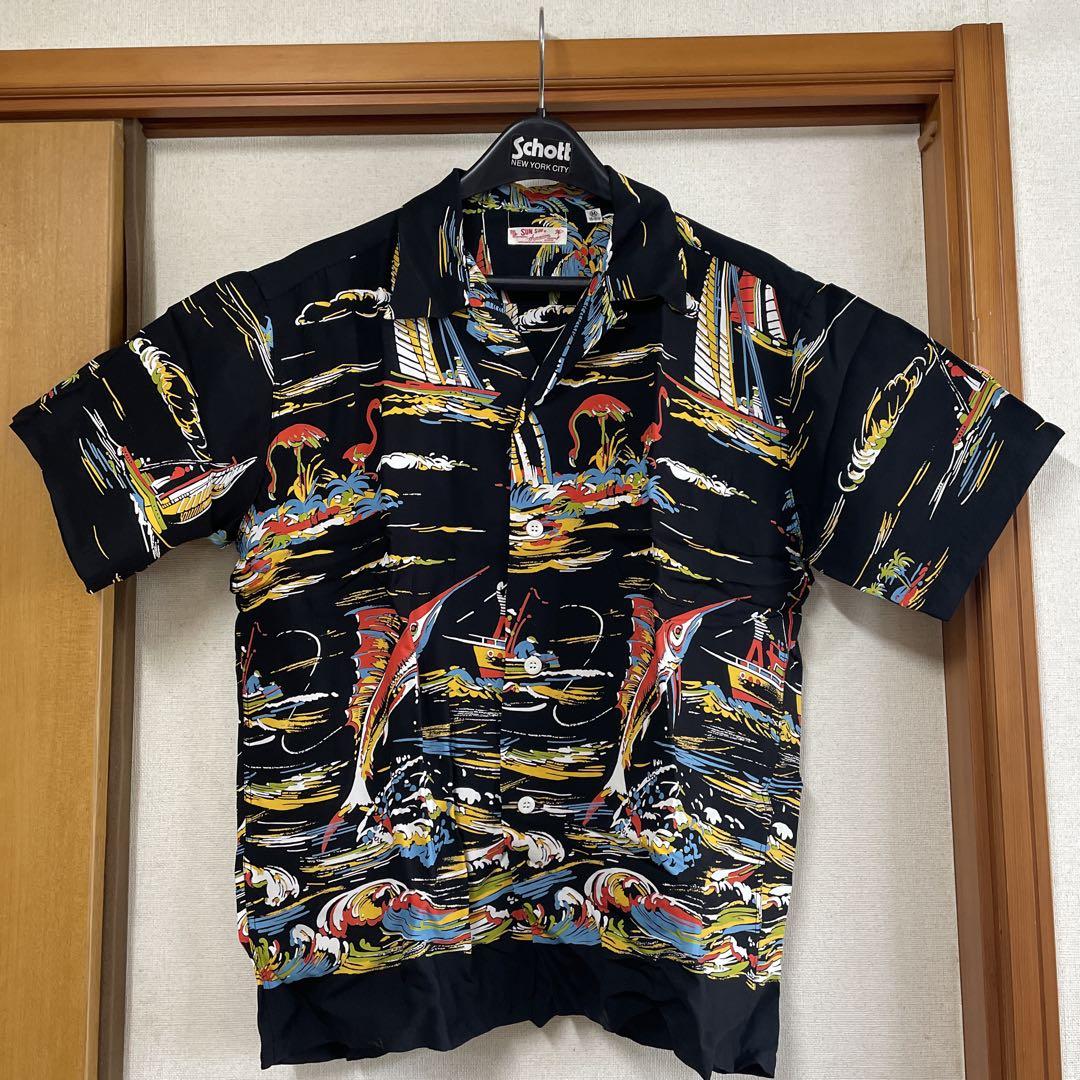 SunSurf サンサーフアロハシャツ　“FISHINEG BOAT“ Mサイズ
