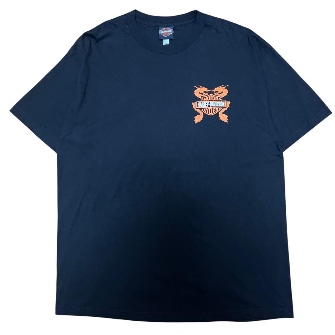 USA製】ハーレーダビッドソン 黒 XL Tシャツ 雰囲気抜群 90s 龍