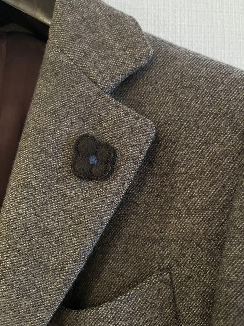 LARDINI ラルディーニ 44 チェスターコート グレー ベージュ LARDINI ラルディーニ 44 チェスターコート グレー ベージュ