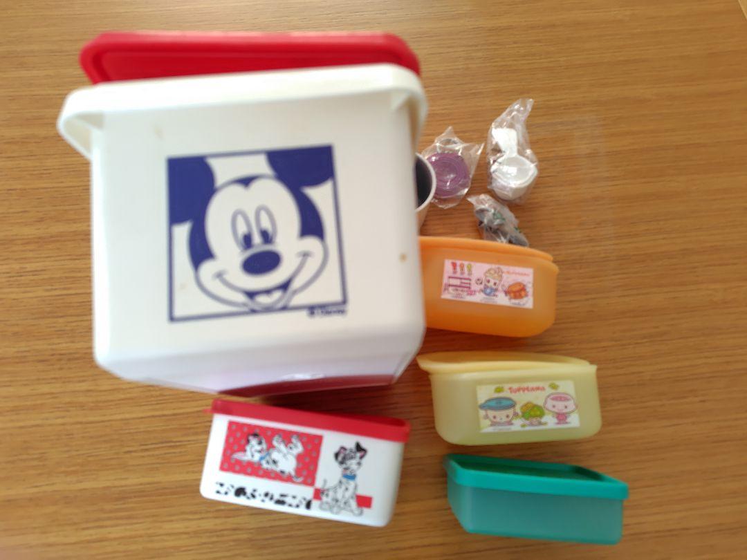 Tupperware 中古のタッパーウェア ディズニーなど全6点+おまけ3点