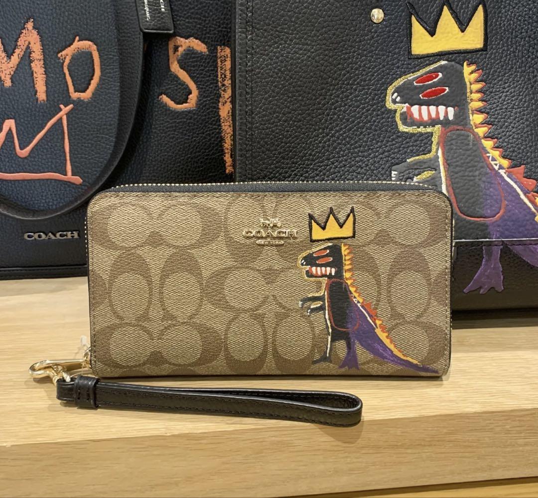 COACH x バスキア】○限定コラボ○ストラップ付きの長財布