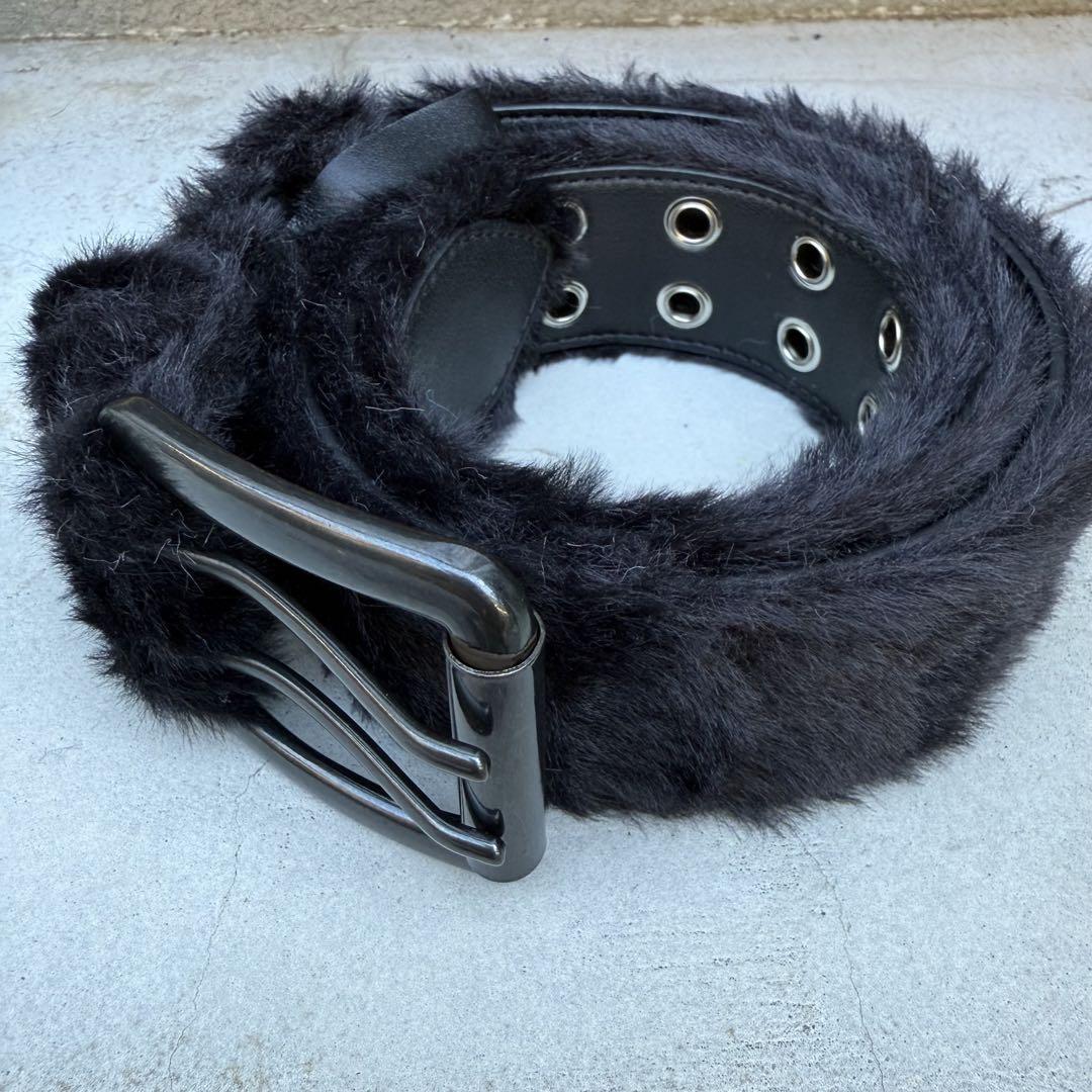 【即発】ファーベルト fancy fur long belt グレー AFB 即日発送 ファーベルト fancy fur long belt グレー AFB - メルカリ