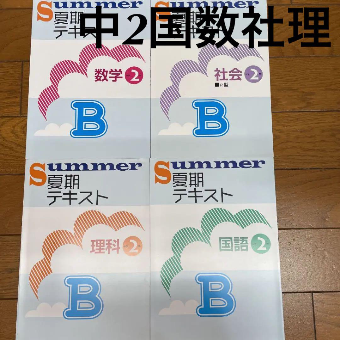 夏期テキストb 中2国語数学社会理科 メルカリ