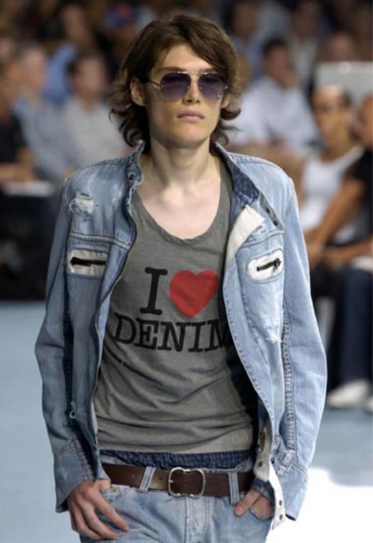 SS2005 Dolce & Gabbana Apocalyptic Biker Denim Jacket (M