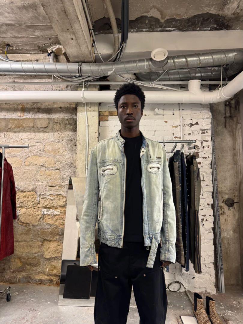 SS2005 Dolce & Gabbana Apocalyptic Biker Denim Jacket (M