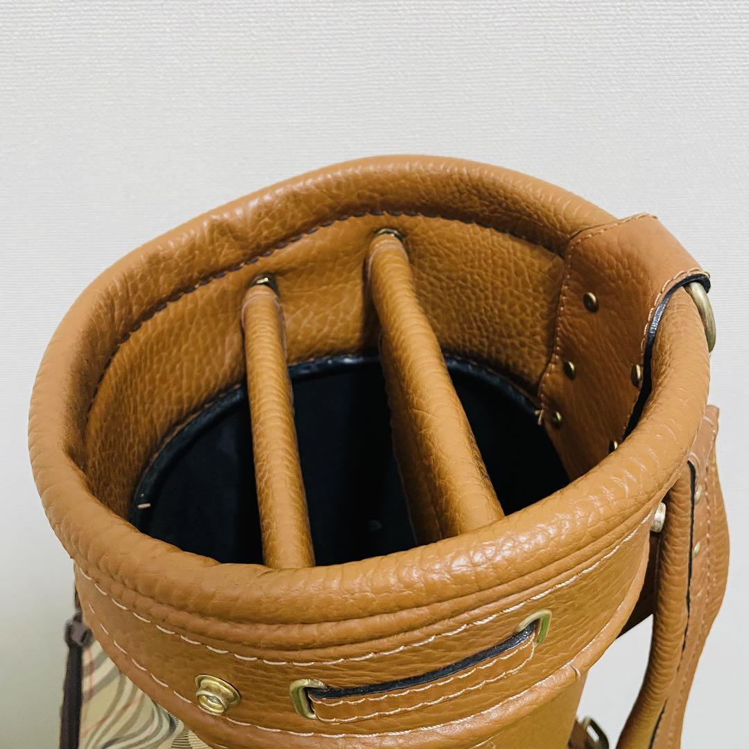 8220 バーバリー Burberry 茶色 ゴルフバッグ キャディバッグ