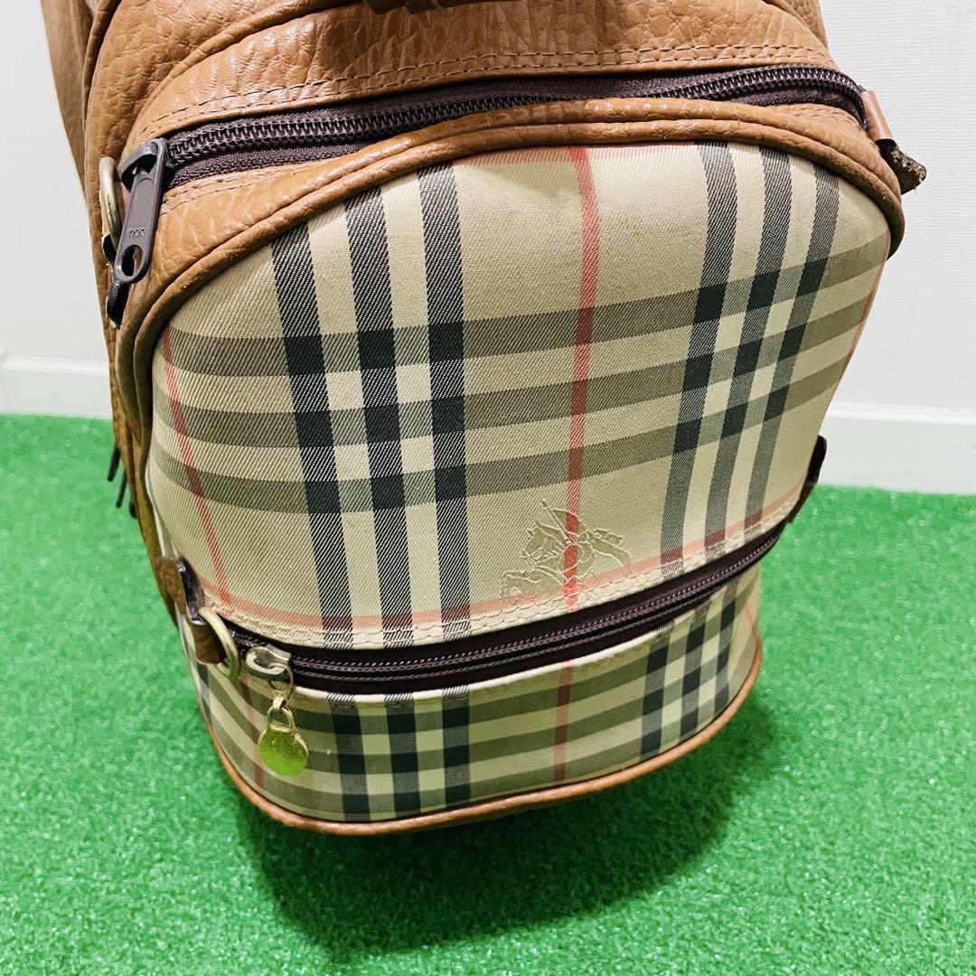 8220 バーバリー Burberry 茶色 ゴルフバッグ キャディバッグ