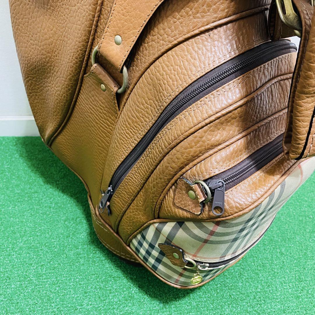 8220 バーバリー Burberry 茶色 ゴルフバッグ キャディバッグ
