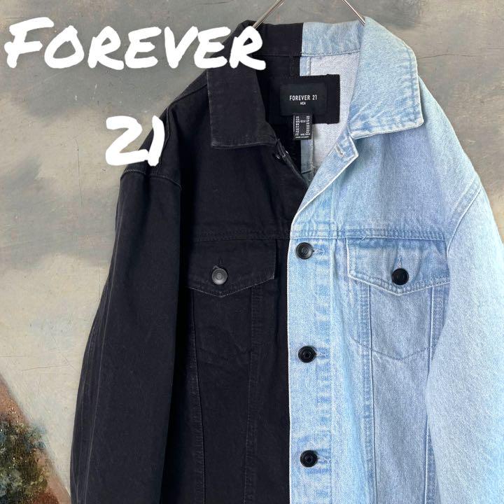 好雰囲気】FOREVER21 バイカラーデザインデニムジャケット Gジャン - メルカリ 好雰囲気】FOREVER21 バイカラーデザインデニムジャケット Gジャン - メルカリ