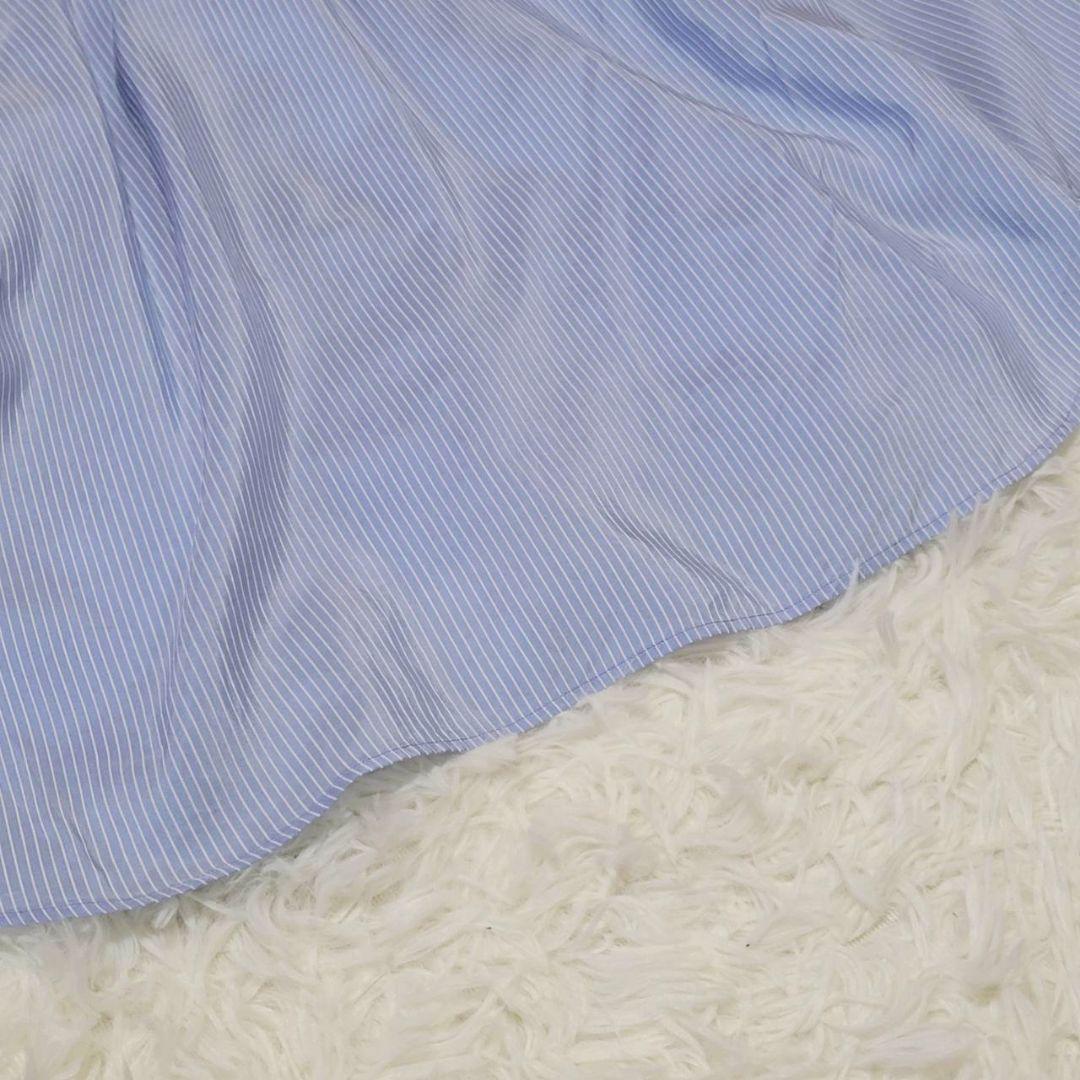 【美品】マーガレットハウエル シルク コットン ストライプ バンドカラー　長袖
