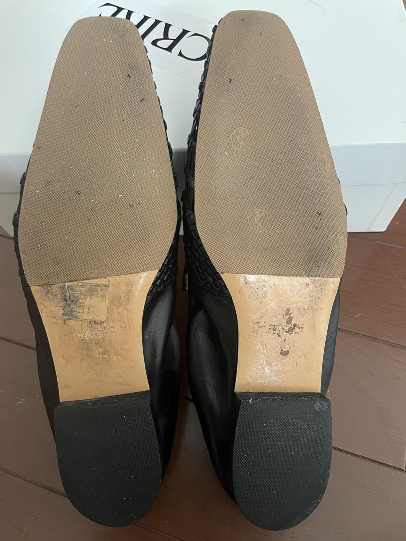 INSCRIRE TRENZADO BLACK ナッパレザーメッシュスリッポン