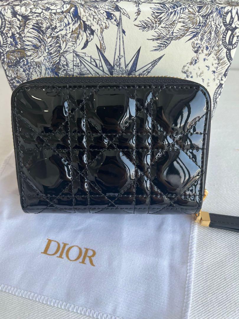 美品 ディオール DIOR   ウォレット 二つ折り財布  ブラック