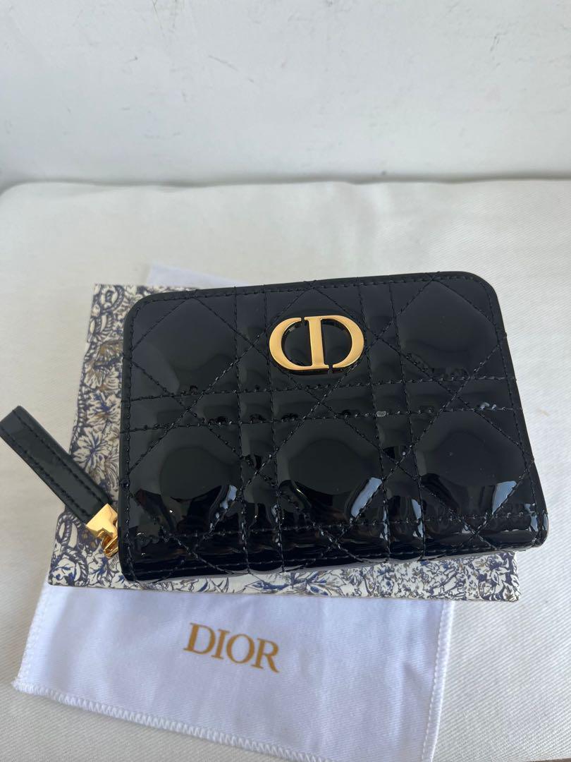 美品 ディオール DIOR   ウォレット 二つ折り財布  ブラック