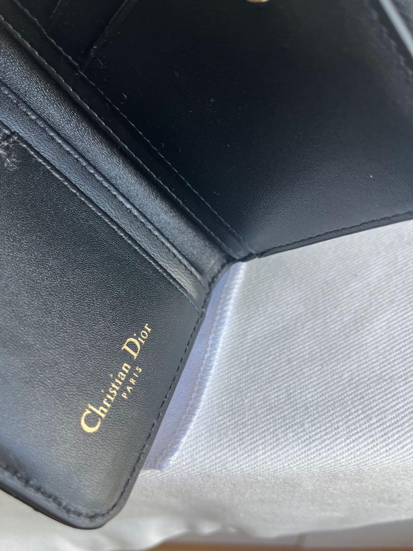 美品 ディオール DIOR   ウォレット 二つ折り財布  ブラック