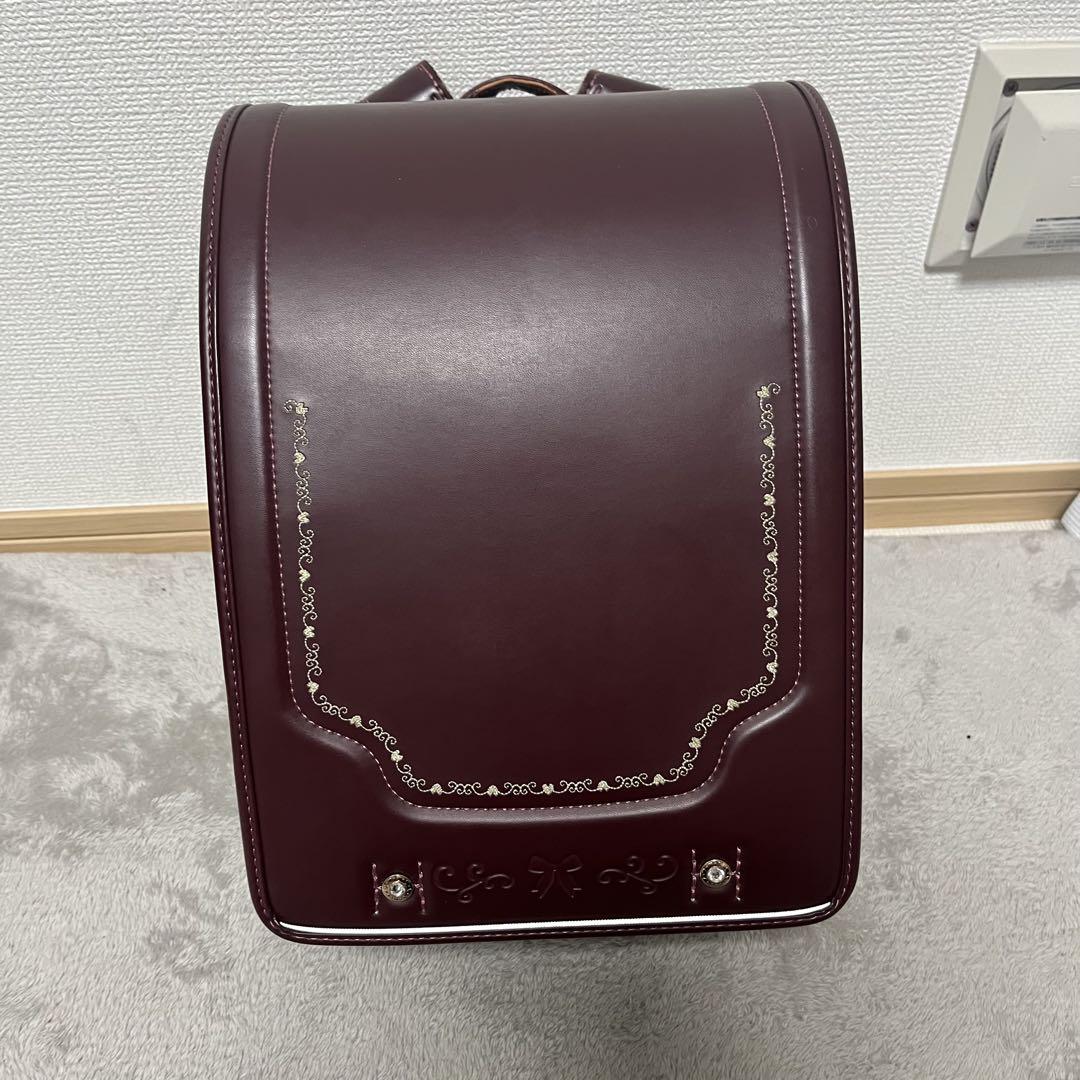 クラリーノ　ロマンティックハート〔ワインレッド色〕ランドセル