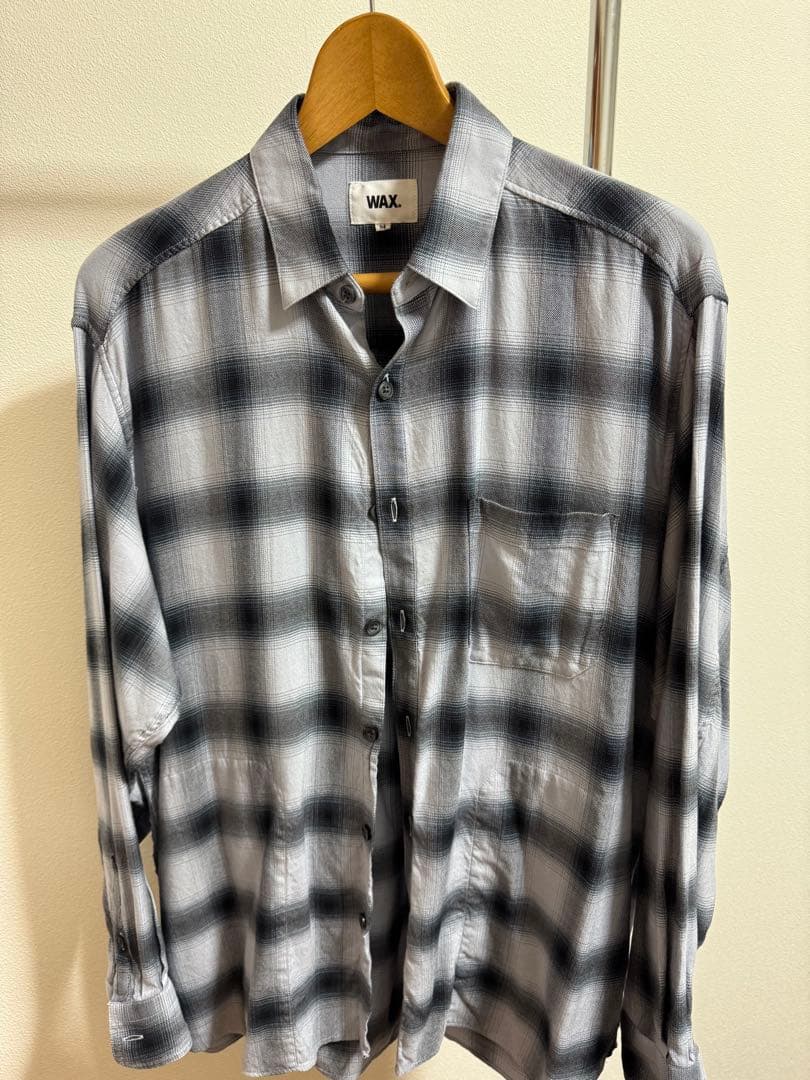 WAX チェック柄 長袖シャツM WAX