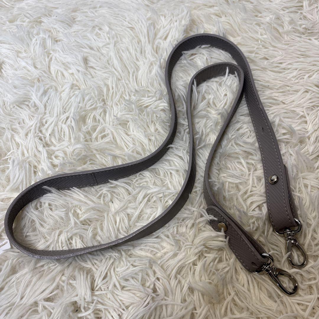 美品☆【ロンシャン】クアドリ　ブルーグレー　2way ショルダー　ハンド　バッグ
