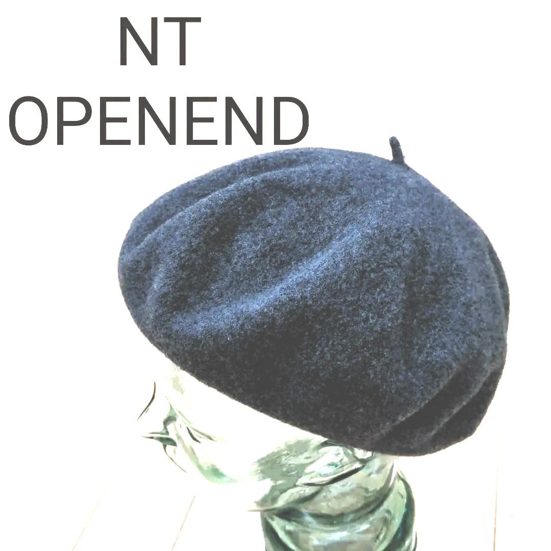 未使用 NT OPENEND エヌティオープンエンド ベレー帽 カシミア混 未使用 NT OPENEND エヌティオープンエンド ベレー帽 カシミア混
