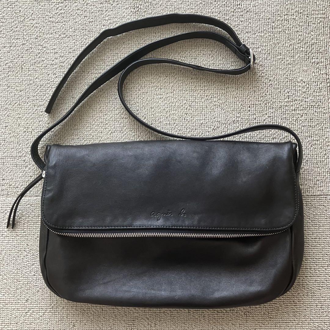 【残りわずか】 黒 レザー ショルダーバッグ バッグ
