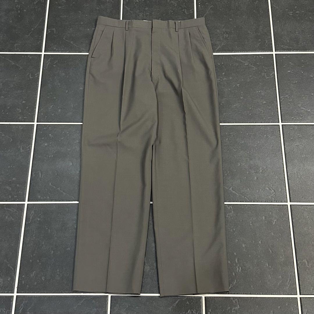 古着 90年代 STACY ADAMS チェック柄 ツータック レーヨン×ポリ